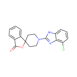 O=C1OC2(CCN(c3nc4c(Cl)cccc4[nH]3)CC2)c2ccccc21 ZINC000040976839