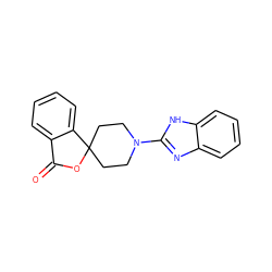 O=C1OC2(CCN(c3nc4ccccc4[nH]3)CC2)c2ccccc21 ZINC000040430728