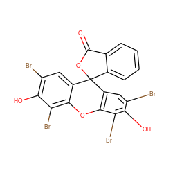 O=C1OC2(c3ccccc31)c1cc(Br)c(O)c(Br)c1Oc1c2cc(Br)c(O)c1Br ZINC000004284530