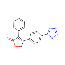 O=C1OCC(c2ccc(-c3nnn[nH]3)cc2)=C1c1ccccc1 ZINC000034867400