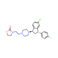 O=C1OCCN1CCN1CCN([C@@H]2C[C@@H](c3ccc(F)cc3)c3cc(Cl)ccc32)CC1 ZINC000022940781