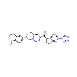 O=C1OCCc2cc([C@H]3CN4CCN(C(=O)[C@@H]5CCc6nc(-n7cnnn7)ccc65)C[C@@H]4CO3)ccc21 ZINC000148946840