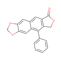 O=C1OCc2c1cc1cc3c(cc1c2-c1ccccc1)OCO3 ZINC000000393072