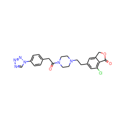 O=C1OCc2cc(CCN3CCN(C(=O)Cc4ccc(-n5cnnn5)cc4)CC3)cc(Cl)c21 ZINC000096286285