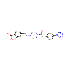 O=C1OCc2cc(CCN3CCN(C(=O)Cc4ccc(-n5cnnn5)cc4)CC3)ccc21 ZINC000096286275