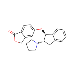 O=C1OCc2cc(O[C@H]3c4ccccc4C[C@@H]3N3CCCC3)ccc21 ZINC000147798587