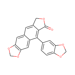 O=C1OCc2cc3cc4c(cc3c(-c3ccc5c(c3)OCO5)c21)OCO4 ZINC000001619649