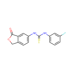 O=C1OCc2ccc(NC(=S)Nc3cccc(F)c3)cc21 ZINC000040950108