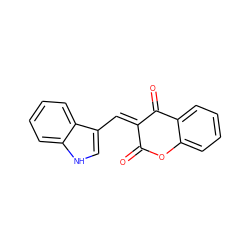 O=C1Oc2ccccc2C(=O)/C1=C/c1c[nH]c2ccccc12 ZINC000013132488