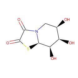 O=C1S[C@@H]2[C@H](O)[C@H](O)[C@H](O)CN2C1=O ZINC000095560543