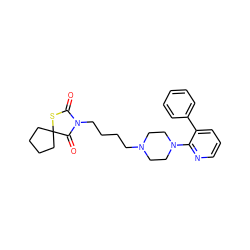 O=C1SC2(CCCC2)C(=O)N1CCCCN1CCN(c2ncccc2-c2ccccc2)CC1 ZINC000027704871