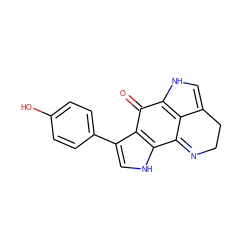 O=C1c2[nH]cc3c2C(=NCC3)c2[nH]cc(-c3ccc(O)cc3)c21 ZINC000045288200