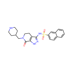 O=C1c2[nH]nc(NS(=O)(=O)c3ccc4ccccc4c3)c2CCN1CC1CCNCC1 ZINC000096916170