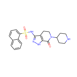 O=C1c2[nH]nc(NS(=O)(=O)c3cccc4ccccc34)c2CCN1C1CCNCC1 ZINC000096916164