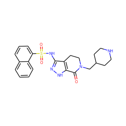 O=C1c2[nH]nc(NS(=O)(=O)c3cccc4ccccc34)c2CCN1CC1CCNCC1 ZINC000096916168