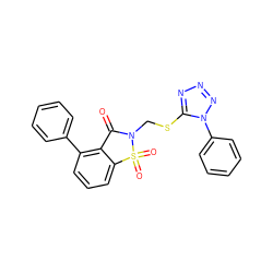 O=C1c2c(-c3ccccc3)cccc2S(=O)(=O)N1CSc1nnnn1-c1ccccc1 ZINC000029484088