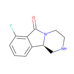 O=C1c2c(F)cccc2[C@@H]2CNCCN12 ZINC000028604327