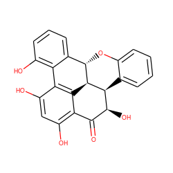 O=C1c2c(O)cc(O)c3c2[C@@H]2[C@@H](c4ccccc4O[C@H]2c2cccc(O)c2-3)[C@H]1O ZINC000029128816