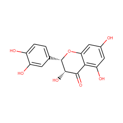 O=C1c2c(O)cc(O)cc2O[C@@H](c2ccc(O)c(O)c2)[C@H]1O ZINC000000105076