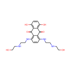 O=C1c2c(O)ccc(O)c2C(=O)c2c(NCCNCCO)ccc(NCCNCCO)c21 ZINC000003794794