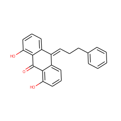 O=C1c2c(O)cccc2C(=CCCc2ccccc2)c2cccc(O)c21 ZINC000000019539