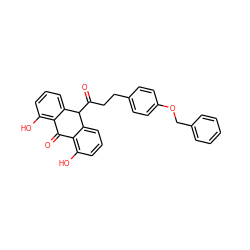 O=C1c2c(O)cccc2C(C(=O)CCc2ccc(OCc3ccccc3)cc2)c2cccc(O)c21 ZINC000013732225