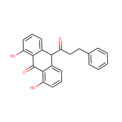 O=C1c2c(O)cccc2C(C(=O)CCc2ccccc2)c2cccc(O)c21 ZINC000000600368