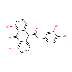 O=C1c2c(O)cccc2C(C(=O)Cc2ccc(O)c(O)c2)c2cccc(O)c21 ZINC000013732239