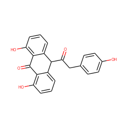 O=C1c2c(O)cccc2C(C(=O)Cc2ccc(O)cc2)c2cccc(O)c21 ZINC000013732237