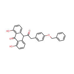 O=C1c2c(O)cccc2C(C(=O)Cc2ccc(OCc3ccccc3)cc2)c2cccc(O)c21 ZINC000001541430