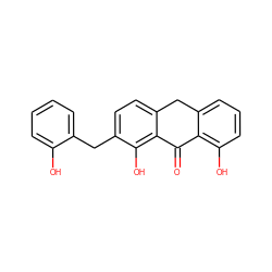 O=C1c2c(O)cccc2Cc2ccc(Cc3ccccc3O)c(O)c21 ZINC000013736927