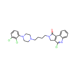 O=C1c2c(c(Cl)nc3ccccc23)CN1CCCCN1CCN(c2cccc(Cl)c2Cl)CC1 ZINC000096922222