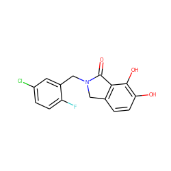 O=C1c2c(ccc(O)c2O)CN1Cc1cc(Cl)ccc1F ZINC000042921577