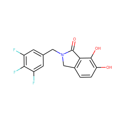 O=C1c2c(ccc(O)c2O)CN1Cc1cc(F)c(F)c(F)c1 ZINC000043071689