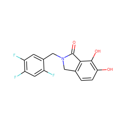 O=C1c2c(ccc(O)c2O)CN1Cc1cc(F)c(F)cc1F ZINC000043009810