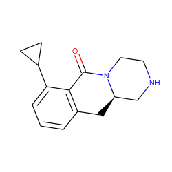 O=C1c2c(cccc2C2CC2)C[C@@H]2CNCCN12 ZINC000096908036