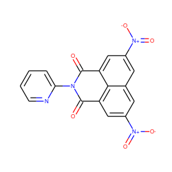 O=C1c2cc([N+](=O)[O-])cc3cc([N+](=O)[O-])cc(c23)C(=O)N1c1ccccn1 ZINC000017364048