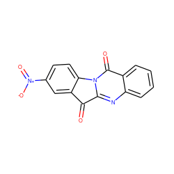 O=C1c2cc([N+](=O)[O-])ccc2-n2c1nc1ccccc1c2=O ZINC000000334588