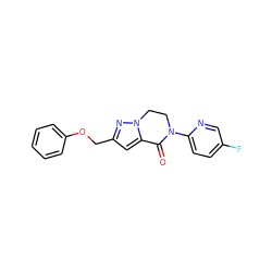 O=C1c2cc(COc3ccccc3)nn2CCN1c1ccc(F)cn1 ZINC000205321635