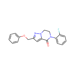 O=C1c2cc(COc3ccccc3)nn2CCN1c1ccccc1F ZINC000205305090