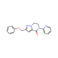 O=C1c2cc(COc3ccccc3)nn2CCN1c1ccccn1 ZINC000205323804