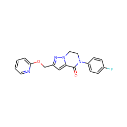 O=C1c2cc(COc3ccccn3)nn2CCN1c1ccc(F)cc1 ZINC000169285887