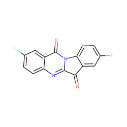 O=C1c2cc(F)ccc2-n2c1nc1ccc(F)cc1c2=O ZINC000006567509