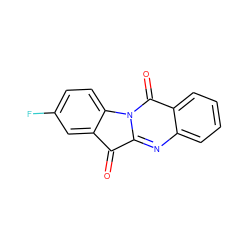 O=C1c2cc(F)ccc2-n2c1nc1ccccc1c2=O ZINC000004089169