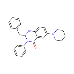 O=C1c2cc(N3CCCCC3)ccc2N[C@@H](Cc2ccccc2)N1c1ccccc1 ZINC000072113806