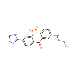 O=C1c2cc(NCCO)ccc2S(=O)(=O)c2cc(C3=NCCN3)ccc21 ZINC000013755817