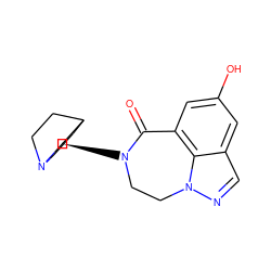 O=C1c2cc(O)cc3cnn(c23)CCN1[C@@H]1CN2CCC1CC2 ZINC000115187486