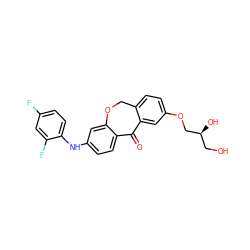 O=C1c2cc(OC[C@@H](O)CO)ccc2COc2cc(Nc3ccc(F)cc3F)ccc21 ZINC000103271949