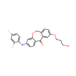 O=C1c2cc(OCCCO)ccc2COc2cc(Nc3ccc(F)cc3F)ccc21 ZINC000103271960