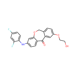 O=C1c2cc(OCCO)ccc2COc2cc(Nc3ccc(F)cc3F)ccc21 ZINC000103271958